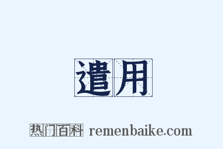 遣用是什么意思的图片